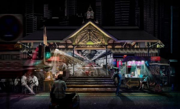 Sarah Choo Jing, Not From Here, 2021, Diasec photography print on lightbox, 180 x 109 cm