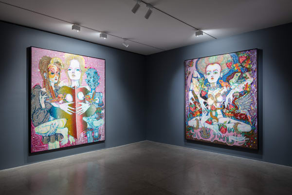 Del Kathryn Barton: sing blood-wings sing, installation view. albertz benda, New York. February 28 - April 13, 2019.