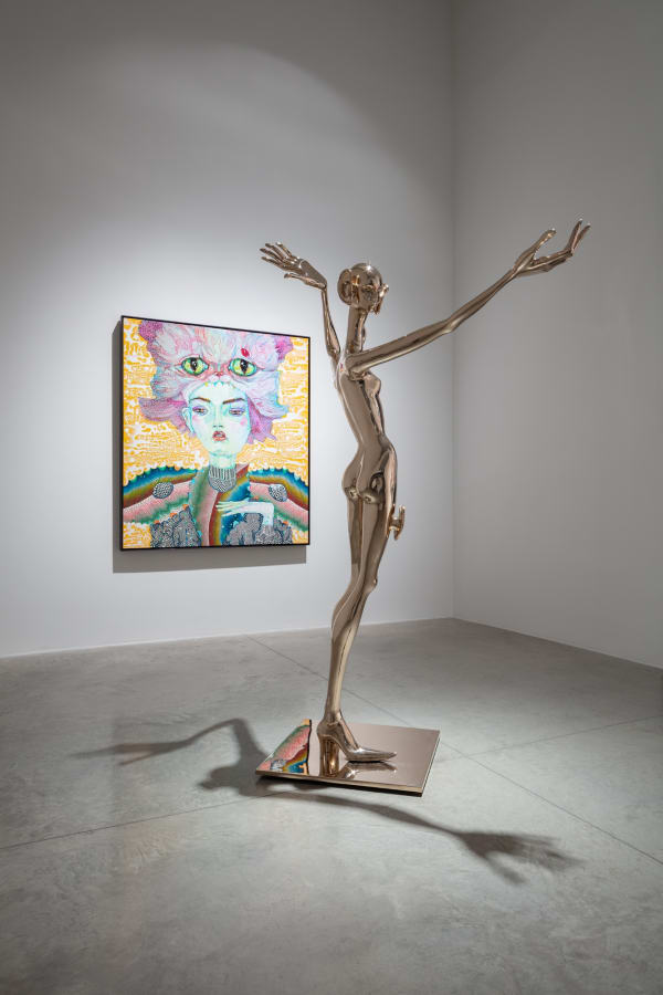 Del Kathryn Barton: sing blood-wings sing, installation view. albertz benda, New York. February 28 - April 13, 2019.