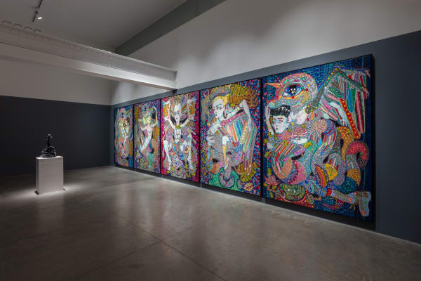 Del Kathryn Barton: sing blood-wings sing, installation view. albertz benda, New York. February 28 - April 13, 2019.