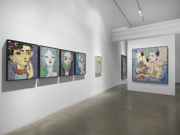 Del Kathryn Barton: r u a bunny? (installation view). albertz benda, New York. Photo by Chris Burke Studio