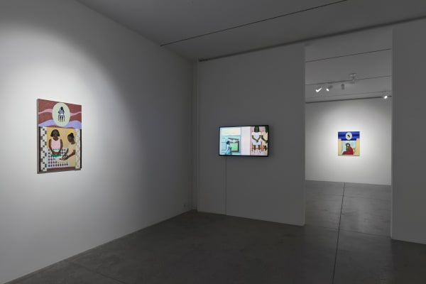 Larissa de Souza: Parades Que Contam Histórias. February 9 - March 18, 2023. albertz benda, New York. Photo by Thomas Muller.