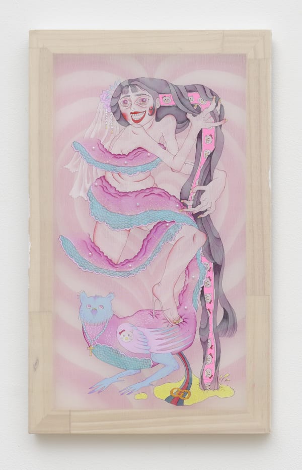 G.E. Liu [Taiwanese, b. 1995] Kawaii Keeper with Kawaii Dreams, Kawaii Sidekick Bestowing Glittered Streams #1, 2023