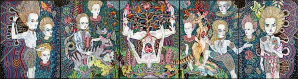 the heart land, 2013-14, by Del Kathryn Barton, carries a pre-sale estimate of $1.2 million to $1.6 million in Menzies’ single-lot auction in Sydney on November 27, 2025.