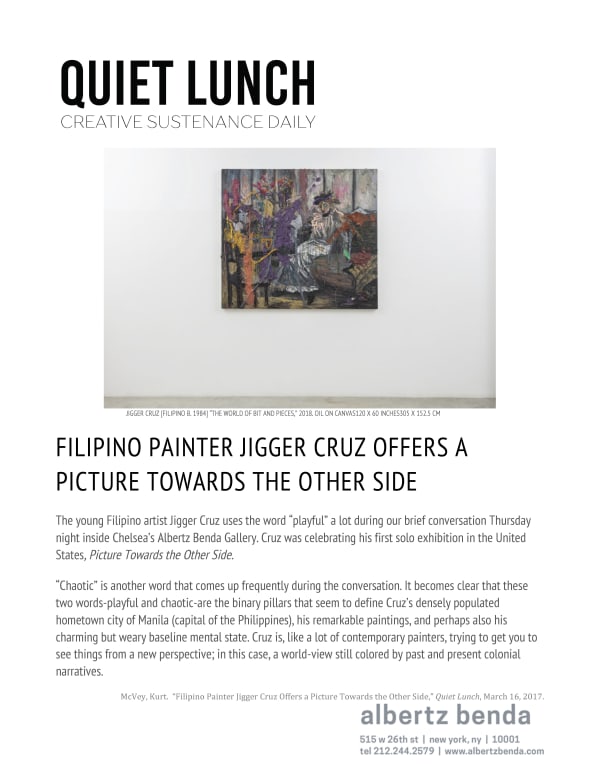 Filipino Painter Jigger Cruz Offers a Picture Towards the Other Side