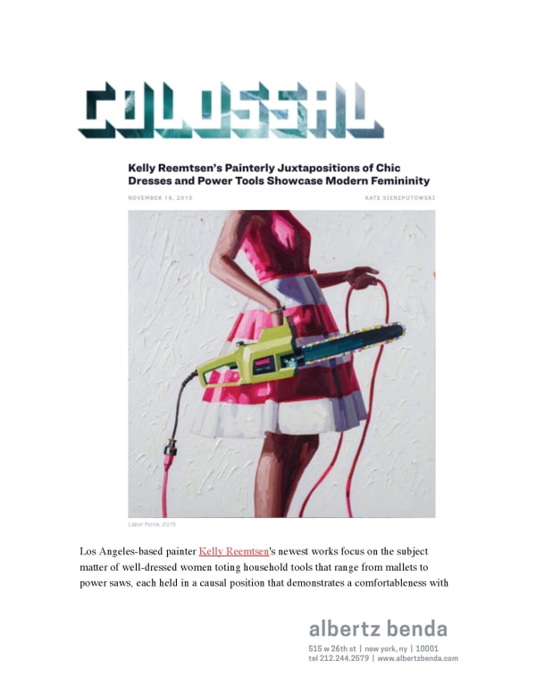 Sledgehammers and High Heels Find a Modern Pairing in Kelly Reemtsen’s New Paintings