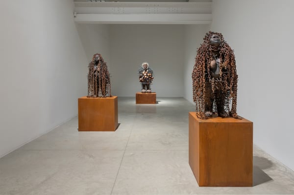 Installation view of “Sharif Bey: Crowns Encoded” at Albertz Benda.Credit...Adam Reich, via Albertz Benda, New York