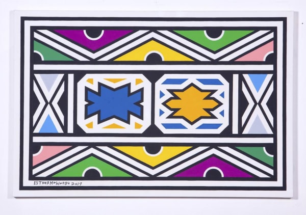 Esther Mahlangu [b. 1935] Ndebele Abstract, 2017
