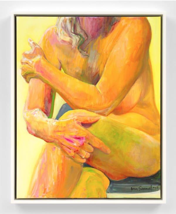 Holding, 2020, Oil on canvas, 30 x 24 x 1 1/2 in (76.2 x 61 x 3.8 cm)