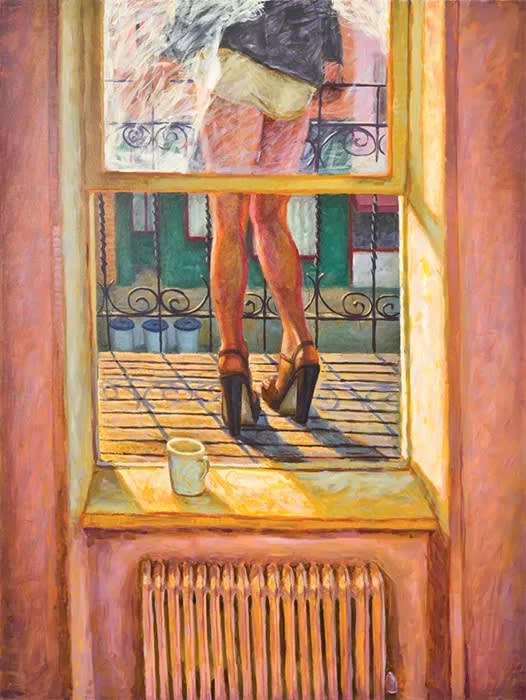 Hugh Steers, "Morning Terrace," 1992, oil on canvas, 72 × 54″.
