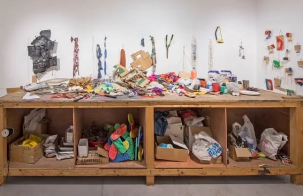 Hassan’s Atelier (2017). Installation view of Hassan Sharif: I Am the Single Work Artist at Sharjah Art Foundation
