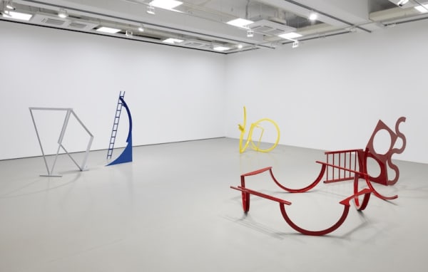 Melvin Edwards: ‘SOME BRIGHT MORNING,’ with works (left to right) ‘Tan Ton Dynimus,’ 1974, ‘Augusta,’ 1974, ‘Felton,’ 1974, installation view Fridericianum Kassel // Photo by Andrea Rossetti, copyright Melvin Edwards, documenta and Museum Fridericianum gGmbH, courtesy Alexander Gray Associates, New York; Stephen Friedman Gallery, London; Galerie Buchholz, Berlin
