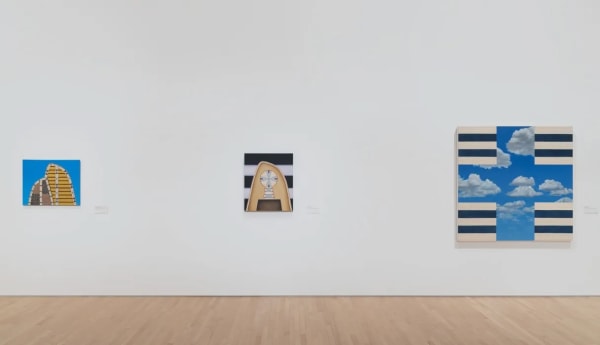 Installation view of “Dyani White Hawk: Speaking to Relatives,” an exhibit of paintings, sculpture, beadwork, photography and video by the Sičáŋǧu Lakota artist at Kemper Museum of Contemporary Art (photo by E.G. Schempf)