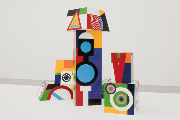 Untitled/Prismas (J), 1968/2013, acrylic on plywood, dimensions variable. Courtesy: the artist and Galerie Barbara Thumm, Berlin