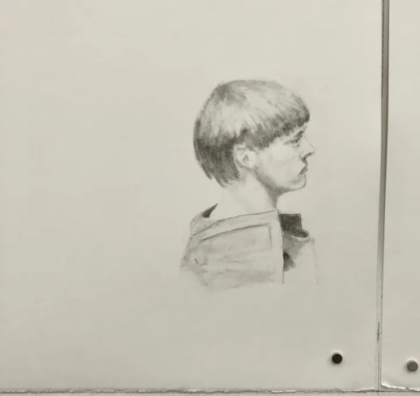Steve Locke, “DYLANN (profile)” (2017), Graphite on Paper, 22 x 30 inches (all photos by the author)