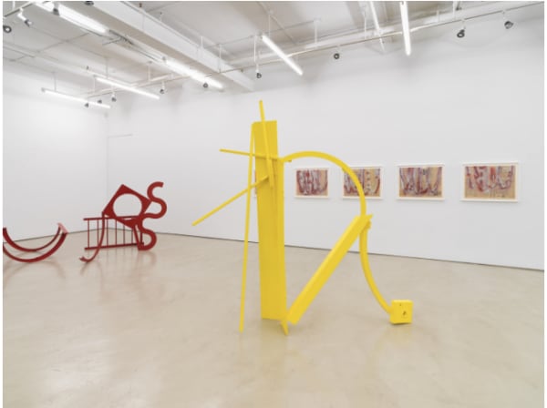Melvin Edwards: Painted Sculpture, installation view, Alexander Gray Associates, New York, NY (2019) (Courtesy Alexander Gray Associates, New York)