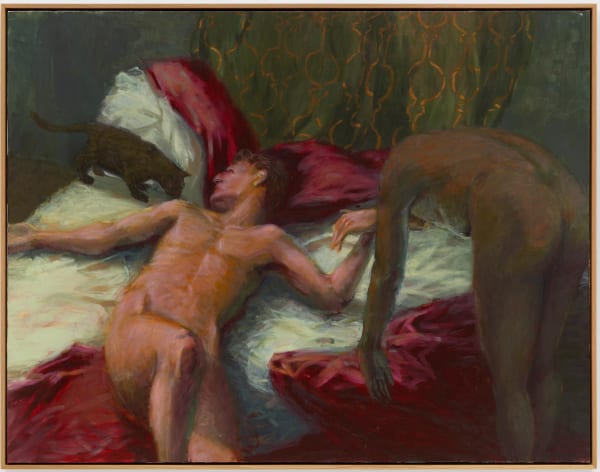 Hugh Steers, "Dropping In," 1987. Oil on canvas, 56 x 72 in (142.24 x 182.88 cm)