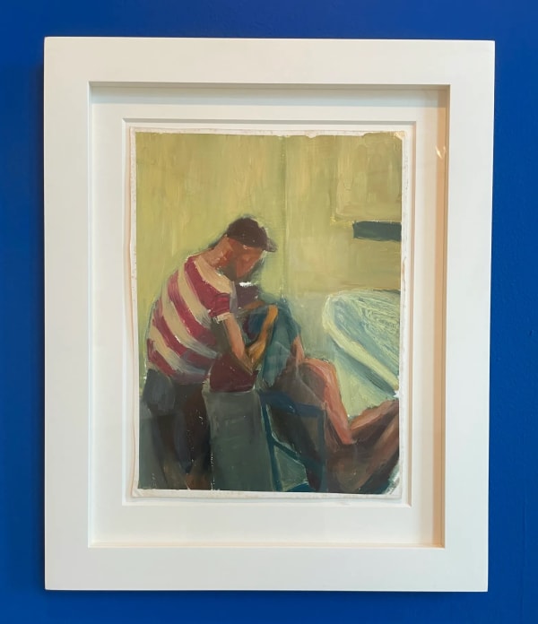 Hugh Steers, “Striped Shirt and Cap” (1987) (photo Natalie Haddad/Hyperallergic)