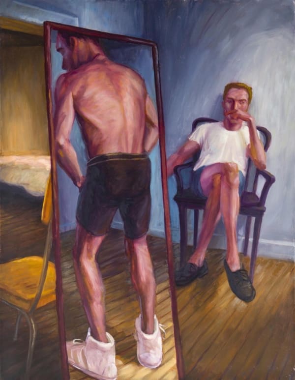 Hugh Steers, "High Tops," 1994. Oil on canvas, 51.13h x 39.25w in. Courtesy Alexander Gray Associates, New York © Estate of Hugh Steers