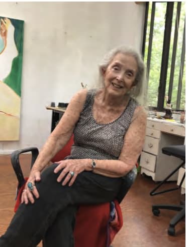 Joan Semmel (photo by the author for Hyperallergic)