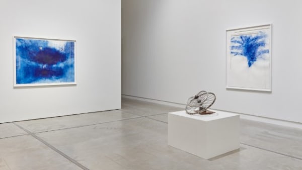 Blue is the predominant colour at Ricardo Brey's exhibition 'Gap in the clouds'.