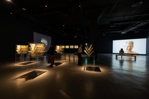 Installation view of Lee Kang Seung’s Skin (2024) as part of Lost & Found: Embodied Archive at SAM at Tanjong Pagar Distripark. Image courtesy of Singapore Art Museum.