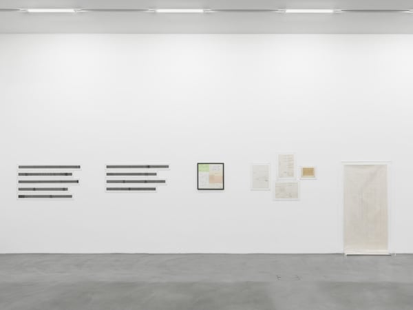 Autorretrato. Estructura. Informe. 9. 6. 72, 1972/2006/2011 Diagrams, prescriptions, photographs, phonocardiogram, plexiglass, wood, sound Dimensions variable Photo: Stefan Altenburger, Photography, Zurich