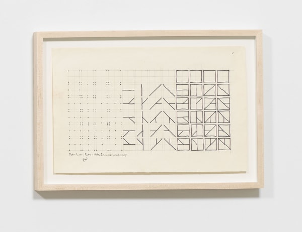 Hassan Sharif, Dots, Lines and Forms, 1984 Ink on paper. Accompanied by 1 draft paper. 12 6/8 x 19 5/8 in (32.5 x 49.9 cm)