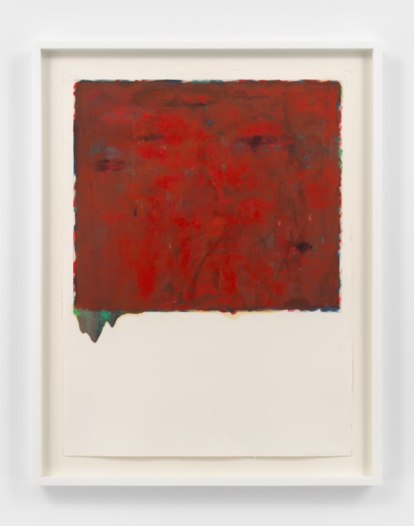 Bleeding Manuscript I, 1997 Monotype on paper 29 7/8 x 22 1/4 in (75.9 x 56.5 cm) 34 1/8 x 26 3/4 x 2 in framed (86.7 x 67.9 x 5.1 cm framed)