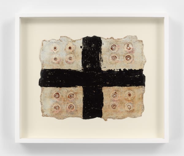 Small Black Cross III, 2022 Mixed media monotype on Twinrocker paper 10 1/4 x 12 3/4 in (26 x 32.4 cm) 15 3/8 x 18 1/4 x 2 in framed (39.1 x 46.4 x 5.1 cm framed) Private Collection