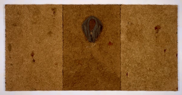 Burden, 1995 Mixed media on canvas 72 x 141 in (182.88 x 358.14 cm)