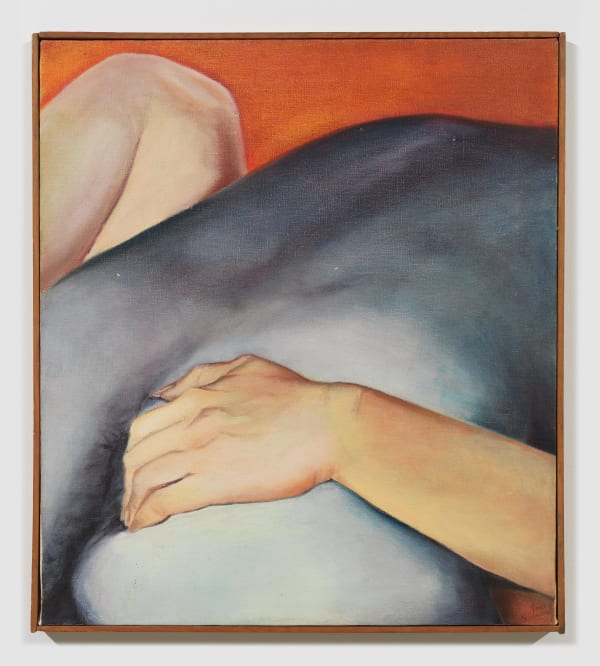 Blue Back, 1973 Oil on canvas 23 x 20 in (58.4 x 50.8 cm) 29 3/4 x 26 3/4 x 1 3/4 in framed (75.6 x 67.9 x 4.4 cm framed)