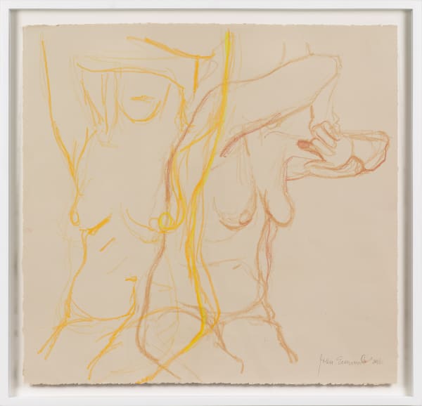 Untitled, 2016 Acrylic and oil crayon on paper 22 1/2 x 23 1/2 in (57.15 x 59.69 cm) 25 1/2 x 26 3/4 x 1 5/8 in framed (64.8 x 67.9 x 4.1 cm framed)