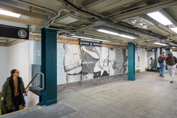 Personal Choice #5 (2023) © Chloë Bass, NYCT Lorimer St. Commissioned by MTA Arts & Design. Photo: Nicholas Knight