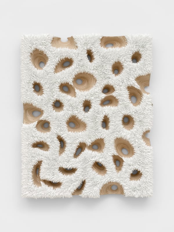 Lot 020425 (the probe, A), 2025 Oil on linen on panel with steel hardware 20 1/2 x 16 1/2 in (52.1 x 41.9 cm)