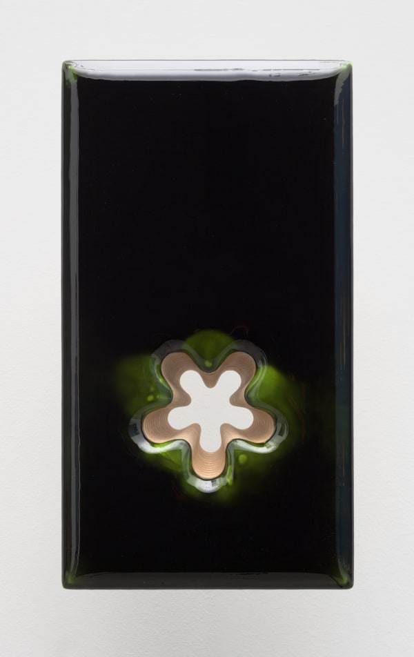 Lot 031920 (early life, beta), 2020 Pigmented epoxy resin on wood panel with steel hardware 12 x 6 5/8 x 5 3/4 in (30.5 x 16.8 x 14.6 cm)
