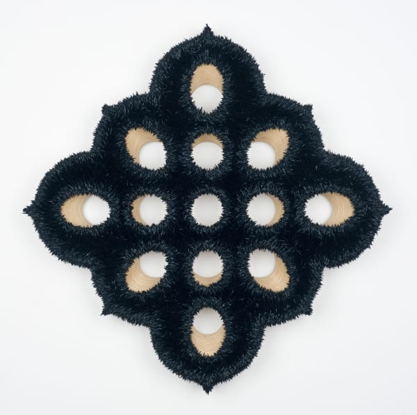 Lot 112215 (spore 6, phthalo green), 2015 Oil on linen on panel 24 x 25 x 1 3/4 in (61 x 63.5 x 4.4 cm)