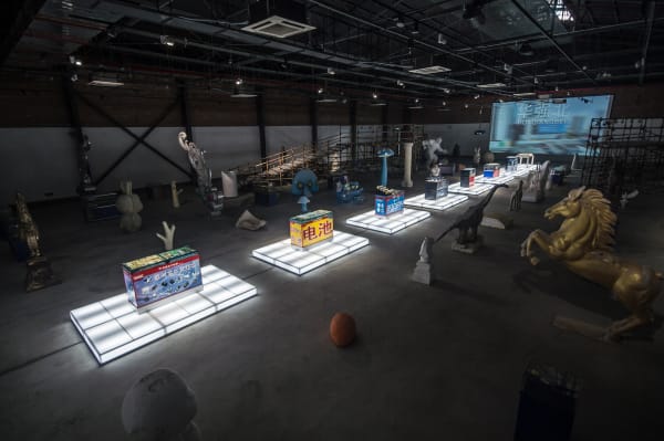 Simon Denny Real Mass Entrepreneurship, 2017 Installation View OCAT, Shenzhen, China Photography by OCAT Shenzhen