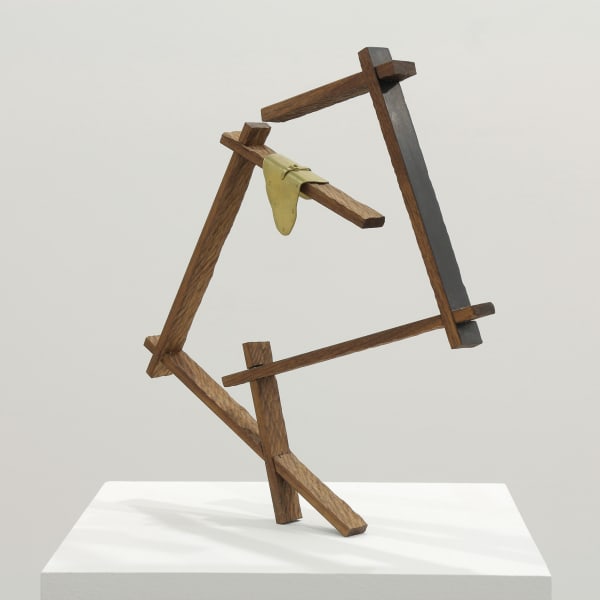 Will Rogan Cradle to the grave (1), 2013 Wood, paint, brass 12 5/8 x 12 1/2 x 1 1/4 in 32.07 x 31.75 x 3.18 cm