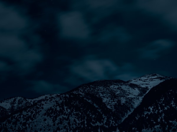 Trevor Paglen Subsatellite Ferret-D Over the Eastern Sierra (Electronic Intelligence Satellite; USA 3), 2012 C-print 40 x 53 1/2 in 101.6 x 135.89 cm