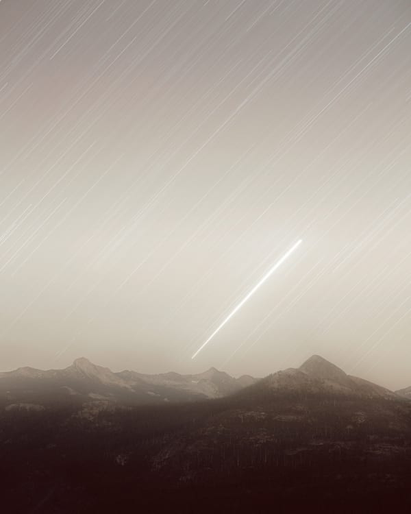 Trevor Paglen MILSTAR 6 from Glacier Point (Strategic and Tactical Relay Satellite; USA 169), 2009 C-print 127 x 101.6 cm 50 x 40 in