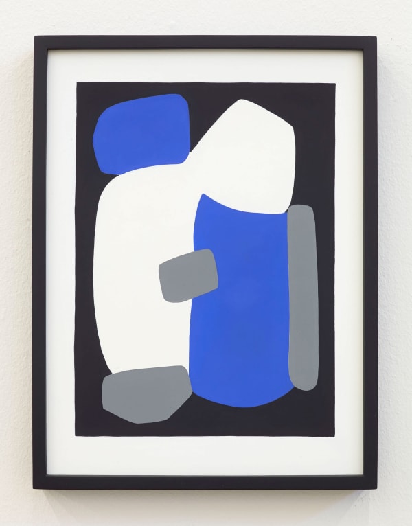 Laeh Glenn Six Shapes Walking, 2014 Oil on panel with wood 16 1/2 x 12 3/4 in 41.9 x 32.4 cm