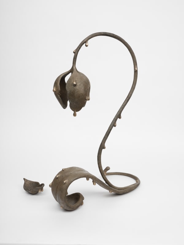 Koak Bather, 2022 Bronze with silver nitrate patina 26 x 18 x 9 in 66 x 45.7 x 22.9 cm