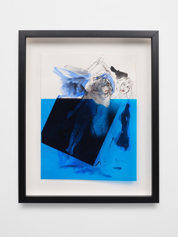 Lynn Hershman Leeson Balancing Act of the Living, 2003 Mixed media drawing 12 x 9 in 30.5 x 22.9 cm Framed: 16 x 13 in 40.6 x 33 cm