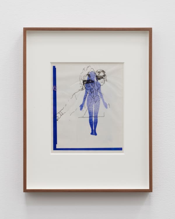 Lynn Hershman Leeson Untitled, 2020 Ink on paper, mylar collage Framed: 18 5/8 x 14 1/2 in 47.3 x 36.8 cm