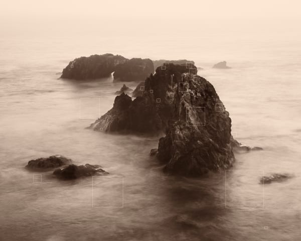 Trevor Paglen Near Point Arena, Haar, 2020 Albumen print Image dimensions: 16 × 20 in. (40.64 × 50.80 cm) Paper dimensions: 20 × 24 in. (50.80 × 60.96 cm) 22 ½ × 26 ½ in. (57.15 × 67.31 cm) (framed)