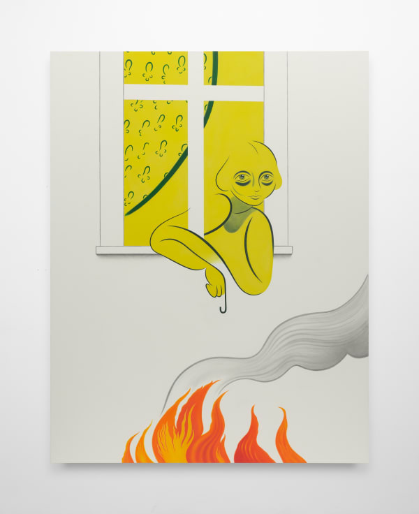 Koak Facade, 2022 Oil, acrylic, Flashe, and graphite on canvas 108 1/2 x 84 in 275.6 x 213.4 cm