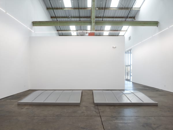 K.R.M. Mooney Accretion I, 2018 Aluminum, polycarbonate vinyl, steel, polyurethane 264 x 120 x 30 in 670.6 x 304.8 x 76.2 cm