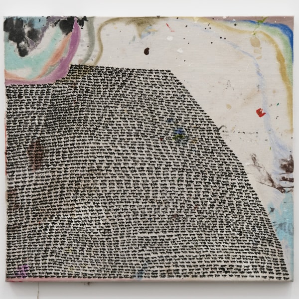 Chris Johanson Ant Painting #1, 2018 Acrylic and house paint 22 x 24 in 55.9 x 61 cm