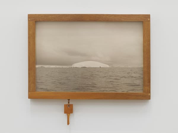 Will Rogan Buls Island, 2018 gelatin silver print, wood 14 x 15 1/4 x 1 1/2 in 35.6 x 38.7 x 3.8 cm